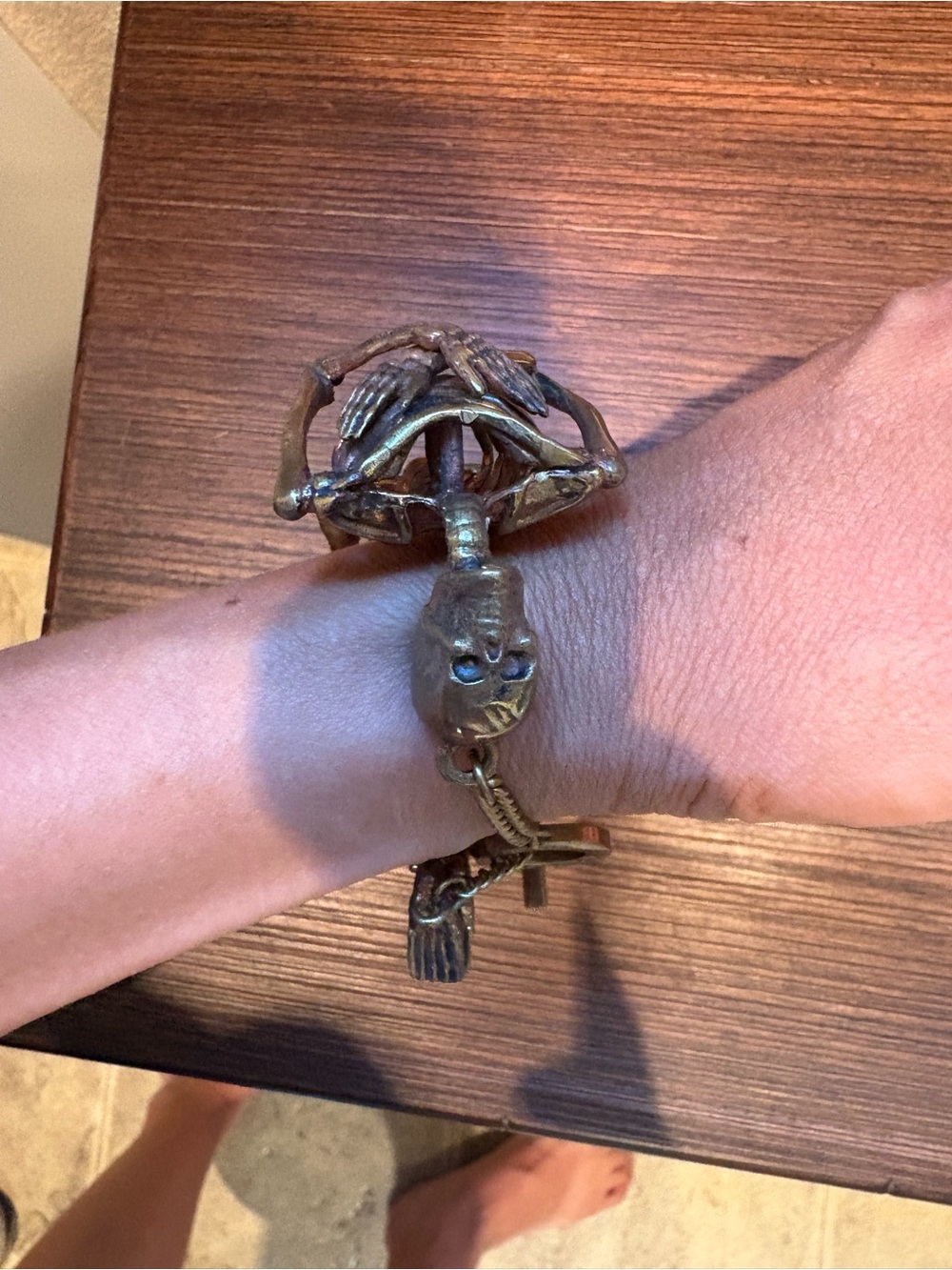 Brass Skeleton Cuff - Picture 6 of 8